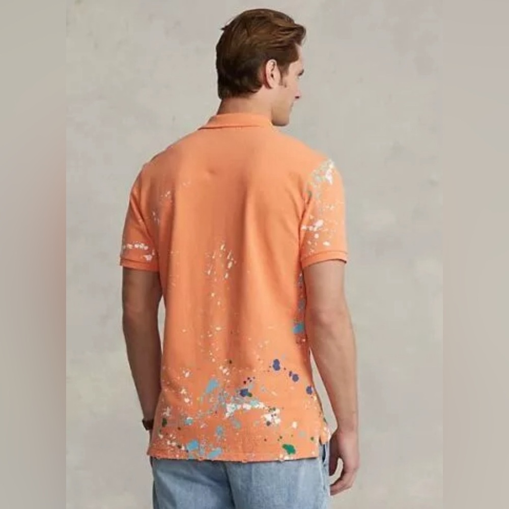 Polo Ralph Lauren Distressed Repaired Orange shirt - Picture 7 of 8